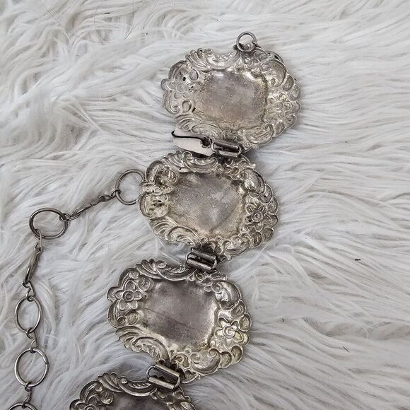 Elegantè NWT Vintage Concho Chain Chrome Belt 42\